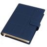 Ежедневник-портфолио Royal, синий, обложка soft touch, недатированный кремовый блок, подарочная коробка