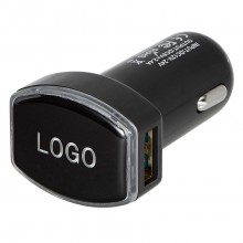 Автомобильный USB адаптер на 2 USB с подсветкой