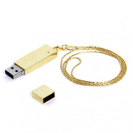 USB - накопитель прямоугольной формы в виде металлического слитка