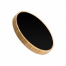 Быстрое беспроводное зарядное устройство BAMBOO ROUND с цветным подсвечиваемым логотипом мощностью 15 Вт