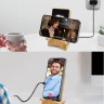 Складная подставка с беспроводным зарядным устройством BAMBOO-2 с подсветкой логотипа мощностью 15 Вт