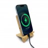 Складная подставка с беспроводным зарядным устройством 15 Вт BAMBOO-2 с подсветкой и цветным логотипом