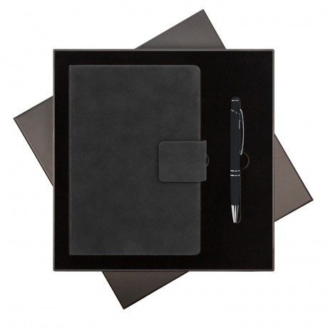 Подарочный набор Ritz/Comet Neo, черный (ежедневник недат А5, ручка)