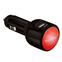 Автомобильное зарядное устройство с подсветкой с 2 USB портами