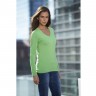 Ladies' Stretch V-Shirt Long-Sleeved