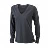 Ladies' Stretch V-Shirt Long-Sleeved