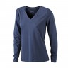 Ladies' Stretch V-Shirt Long-Sleeved
