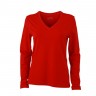 Ladies' Stretch V-Shirt Long-Sleeved