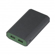 Внешний аккумулятор, Stone Island PB, 7800 mAh, т.-серый/зеленый, подарочная упаковка